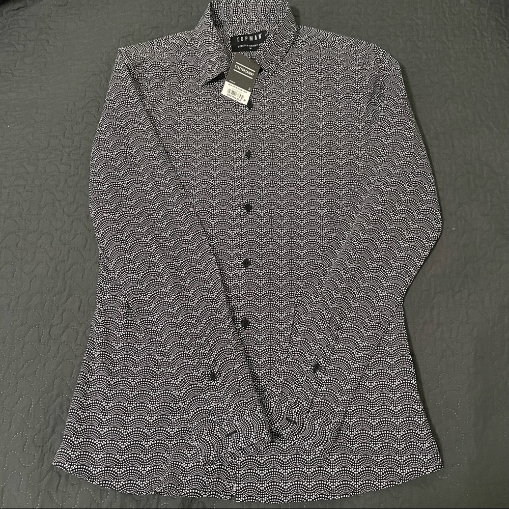 NWT Topman Long Sleeve Button Shirt - Medium Slim